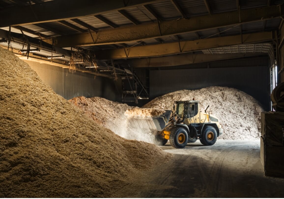Wood Chips and Shavings in Warehouse